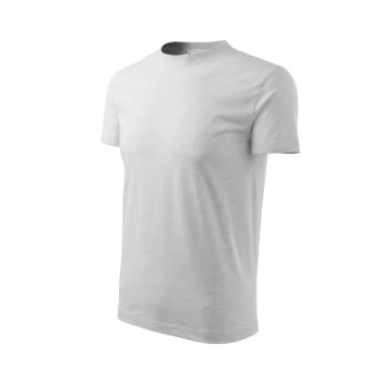  Basic póló gyerek világosszürke melírozott 110 cm/4 éves