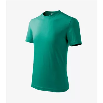 Basic póló gyerek smaragdzöld 158 cm/12 éves
