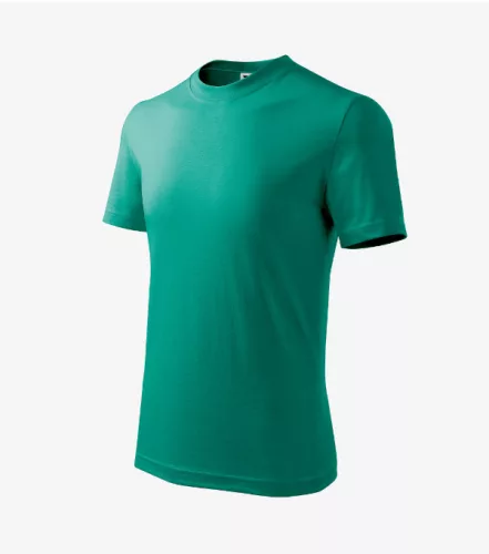 Basic póló gyerek smaragdzöld 122 cm/6 éves