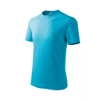 Basic póló gyerek türkiz 110 cm/4 éves