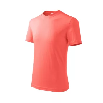 Basic póló gyerek coral 122 cm/6 éves