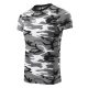 Camouflage póló unisex szürke terepszín XS