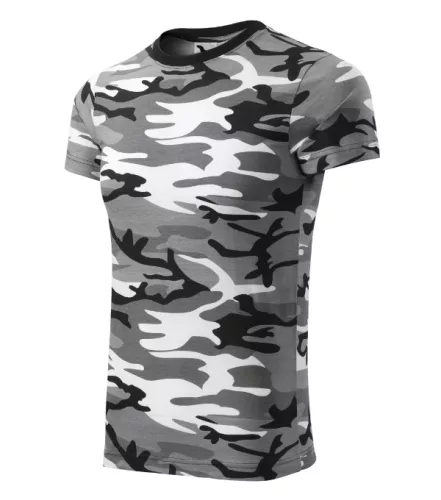 Camouflage póló unisex szürke terepszín 3XL