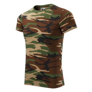 Camouflage póló unisex barna terepszín XS