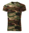 Camouflage póló unisex barna terepszín 2XL