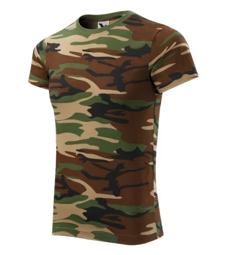 Camouflage póló unisex barna terepszín 3XL