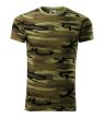 Camouflage póló unisex zöld terepszín L