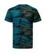 Camouflage póló unisex camouflage petrol M