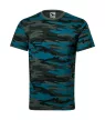 Camouflage póló unisex camouflage petrol L
