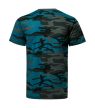 Camouflage póló unisex camouflage petrol L
