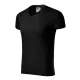 Slim Fit V-neck póló férfi fekete 3XL