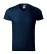 Slim Fit V-neck póló férfi tengerészkék M