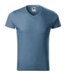 Slim Fit V-neck póló férfi farmerkék L