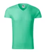 Slim Fit V-neck póló férfi menta M