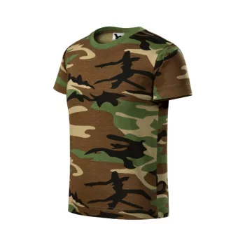 Camouflage póló gyerek barna terepszín 110 cm/4 éves