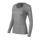 Merino Rise LS póló női sötétszürke melírozott M