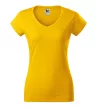Fit V-neck póló női sárga S