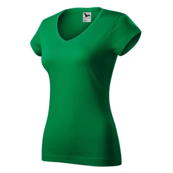 Fit V-neck póló női fűzöld XS