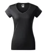 Fit V-neck póló női ébenszürke L