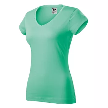 Fit V-neck póló női menta XS