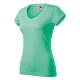 Fit V-neck póló női menta M