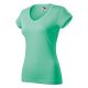 Fit V-neck póló női menta L