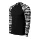 Camouflage LS póló unisex szürke terepszín S