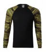 Camouflage LS póló unisex zöld terepszín XS