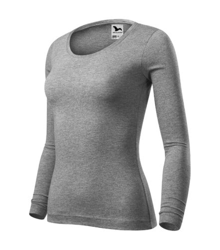 Fit-T LS póló női sötétszürke melírozott 2XL