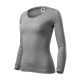 Fit-T LS póló női sötétszürke melírozott 2XL