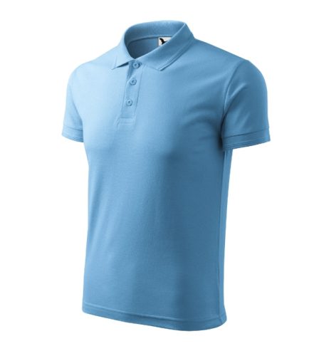 Pique Polo galléros póló férfi azúrkék 2XL