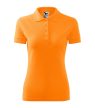 Pique Polo galléros póló női mandarinsárga XS