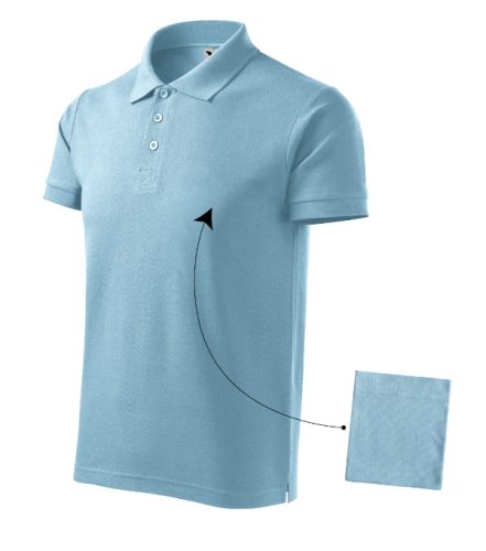Cotton galléros póló férfi égszínkék 3XL