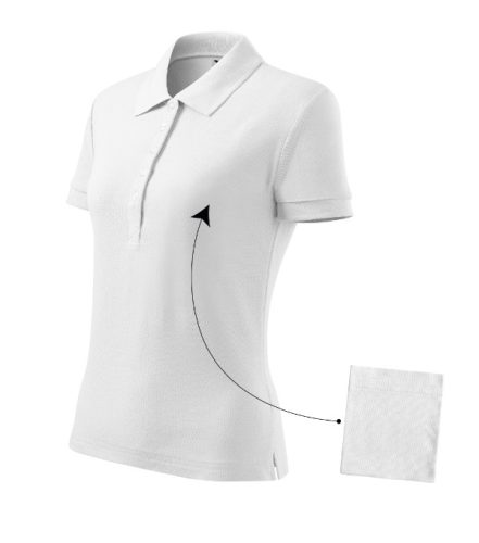 Cotton galléros póló női fehér L
