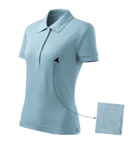 Cotton galléros póló női égszínkék XS