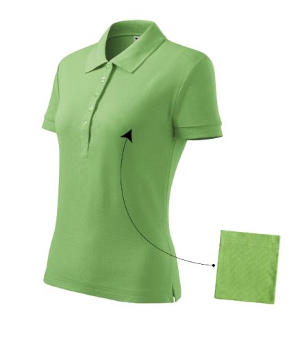 Cotton galléros póló női borsózöld XS