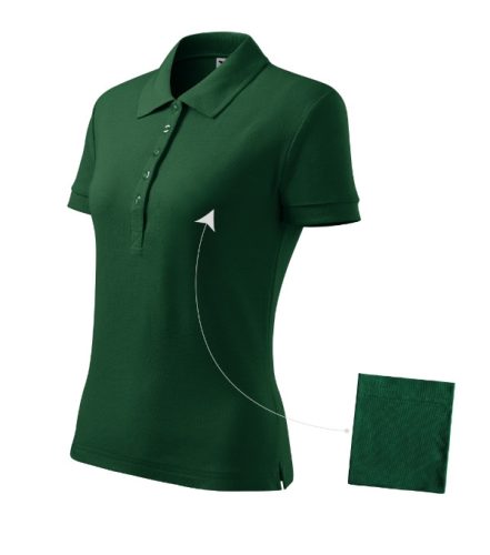 Cotton galléros póló női dark green S