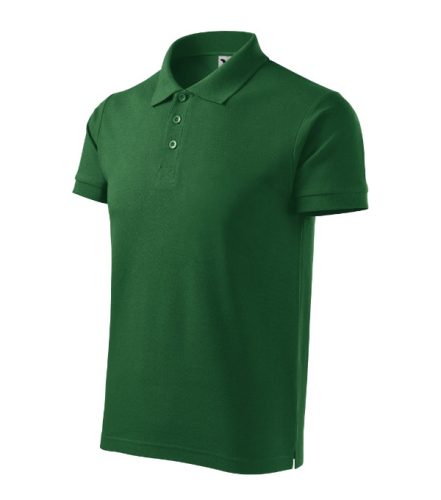 Cotton Heavy galléros póló férfi üvegzöld 3XL