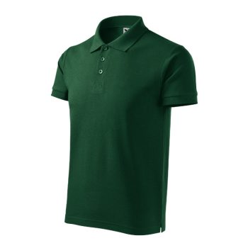 Cotton Heavy galléros póló férfi dark green S
