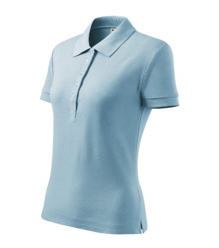Cotton Heavy galléros póló női égszínkék XS
