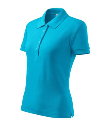 Cotton Heavy galléros póló női türkiz S