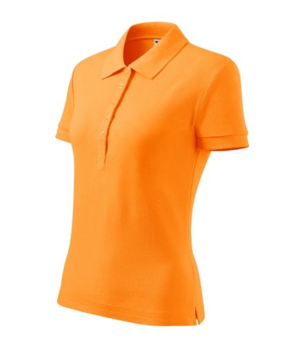 Cotton Heavy galléros póló női mandarinsárga 2XL