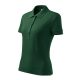 Cotton Heavy galléros póló női dark green S