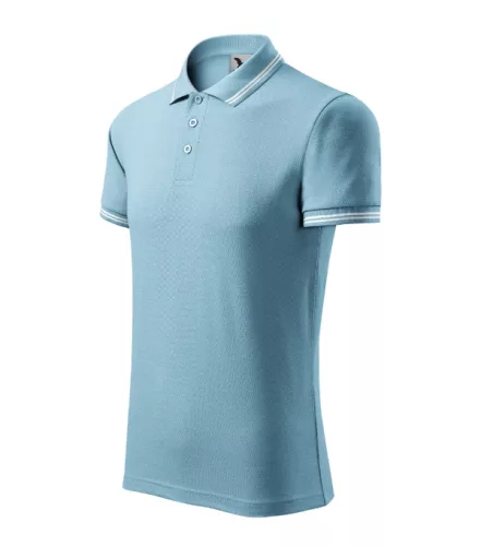 Urban galléros póló férfi égszínkék M