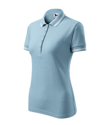 Urban galléros póló női égszínkék L