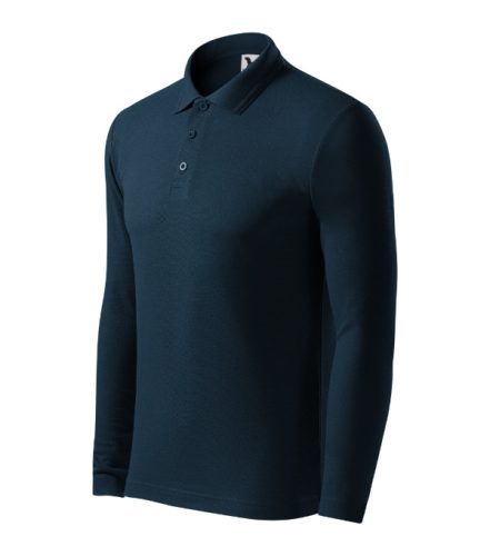 Pique Polo LS galléros póló férfi tengerészkék 2XL