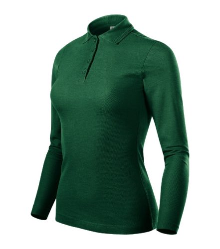 Pique Polo LS galléros póló női dark green XL