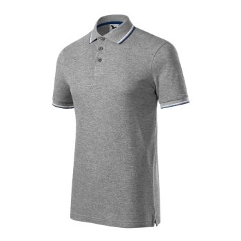 Focus galléros póló férfi sötétszürke melírozott S