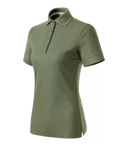 Prime (GOTS) galléros póló női khaki XL