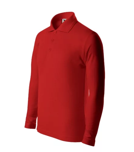 Pique Polo LS galléros póló gyerek piros 146 cm/10 éves